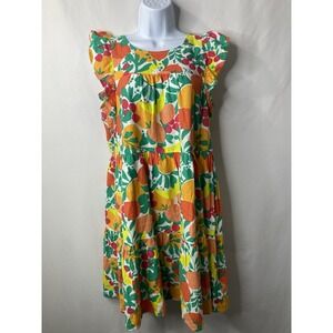 J. Crew Womens Linen Blend Novelty Fruit Dress Size 4 Easter Wedding Guest Folk